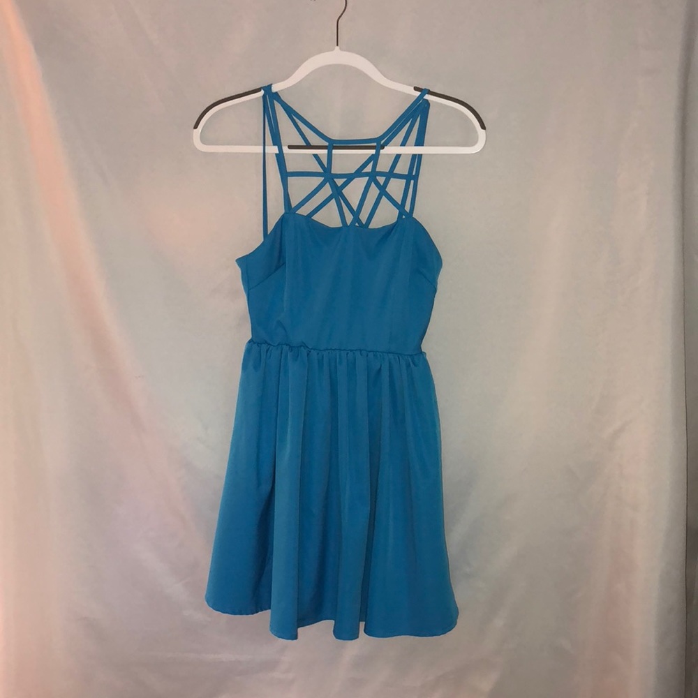 Lulu’s turquoise blue mini dress